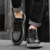 Men Genuine Leather shoes Cowhide men's shoes large size 48 49 Thick Sole Business Casual Male Shoes 2025 New