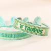 Lucky 12 Constellations Letter Bracelet: DIY Stamped Sequin Logo Hand Rope for Girls