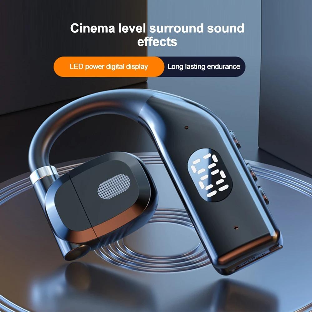 Bezdrátová Bluetooth 5.3 sluchátka s ušním háčkem Hi-Fi stereo sluchátka s potlačením hluku TWS sportovní špunty