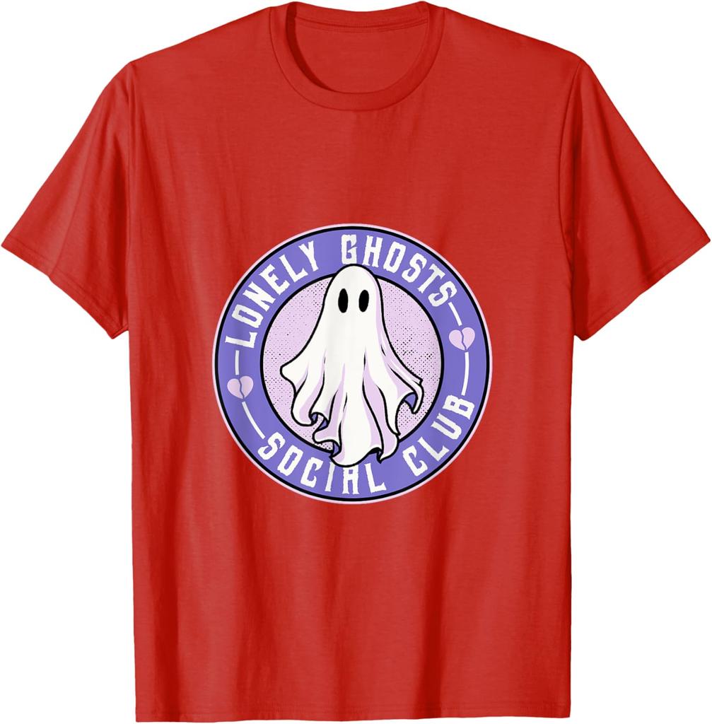 Lonely Ghosts Social Club Introvert Graphic T-Shirt Casual Cotton Short Sleeve Tee for Men