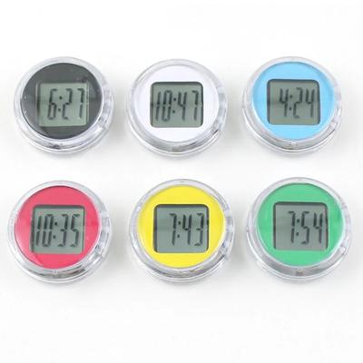 1 ks Mini vodotěsné digitální hodinky na motorku/kolo s lepicím podkladem, dekorace na motorku, autodoplňky do interiéru auta