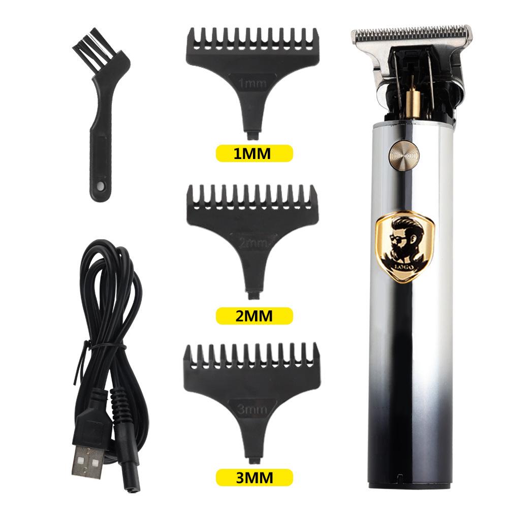 Waterproof T9 Electric Hair Clipper - Full Body Wash, Stylist Carving, Oil Head, Gradient Design