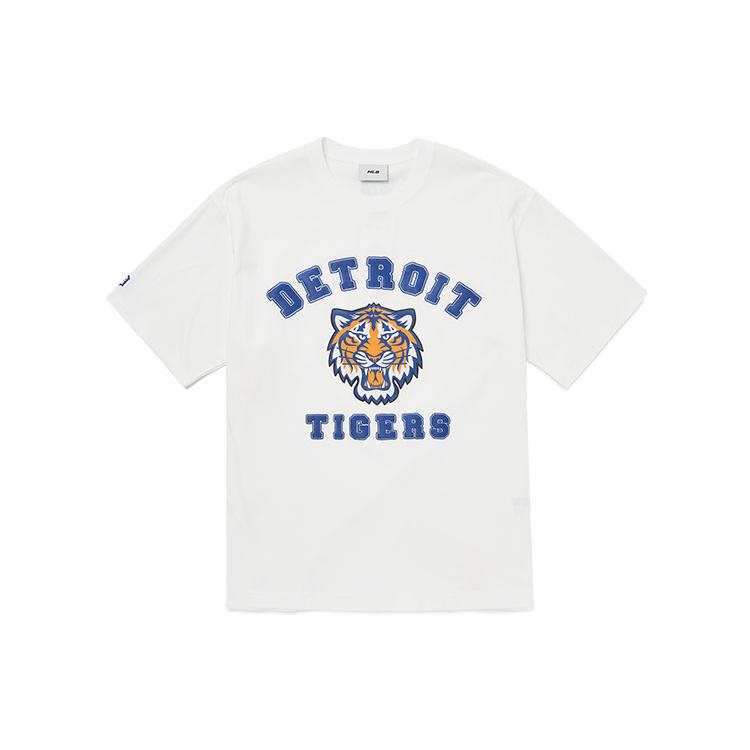 New MLB Drop Shoulder Sleeve T-Shirt Unisex White 3ATSC2023-46WHS