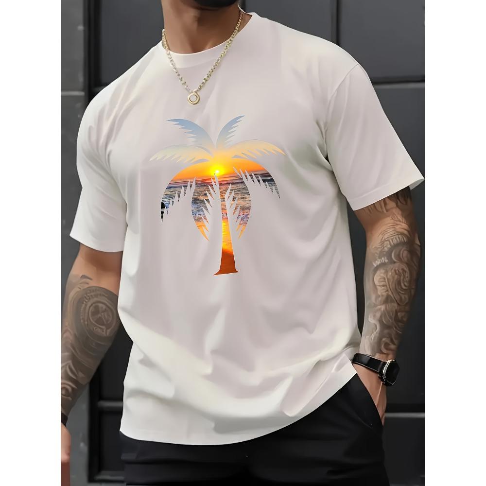 European sizes Men's fashion trend pure cotton round neck casual letter printed T-shirt