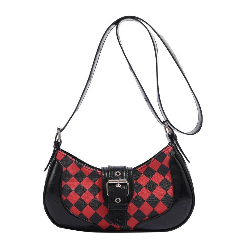 

Сумка-седло в стиле ретро с клетчатым узором для женщин в корейском стиле, сумка через плечо, модная фактурная сумка через плечо