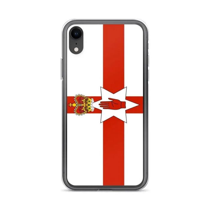 Coque iPhone - Irlande du Nord - XR - Souple - Multicolore - TPU Transparent