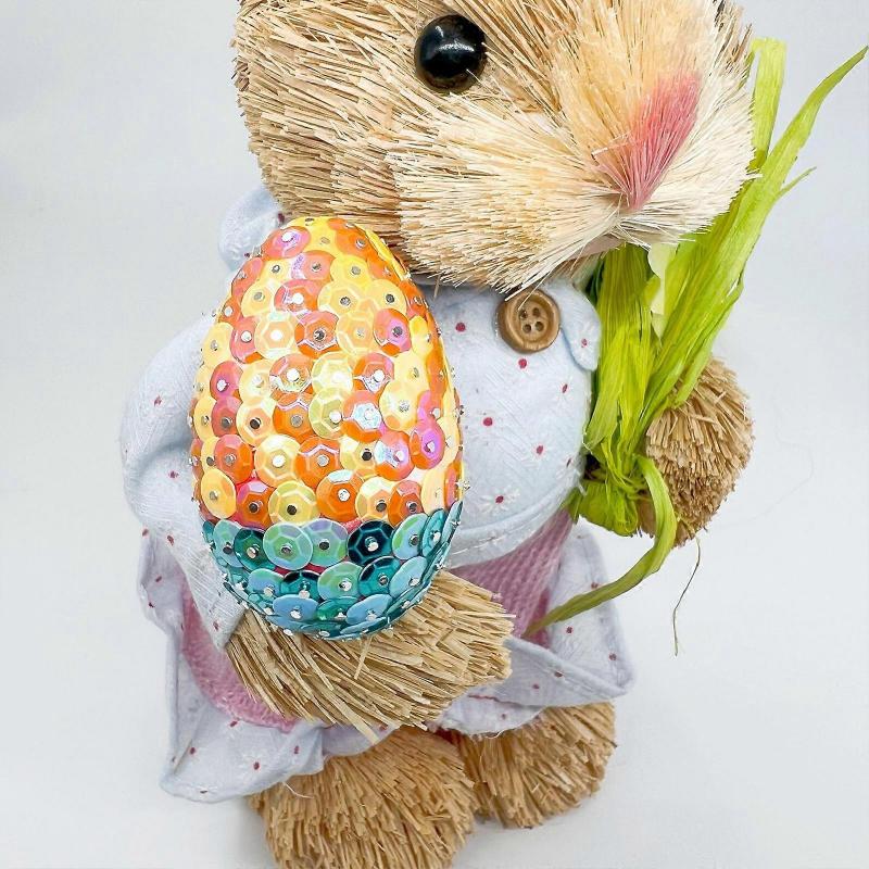 9.84x8.66x1.97in Egg Shakers Colorful Foam Self Painting Eggs with Sequins Ornaments Painting Learning Toy for Kids