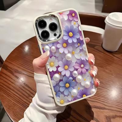 Purple Flowers Soft Phone Case For iPhone 16 15 14 13 12 11 Pro Max XR XS 7 8 Plus Case