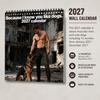 2027 Wandkalender Gaat Over Gespierde Mannen en Schattige Honden Inclusief 12 Maanden van Januari 2027 December Attente Ontwerpen Cadeaus