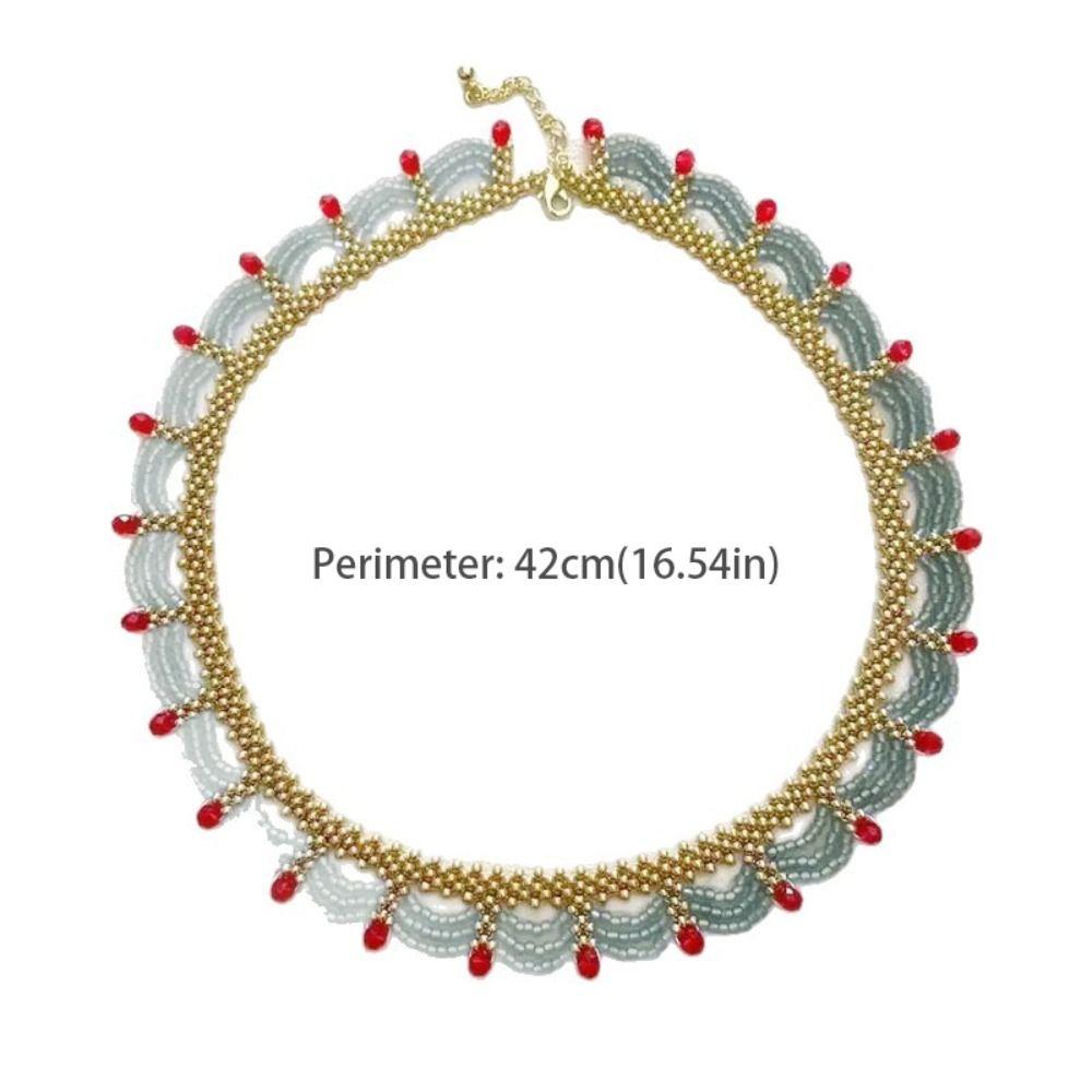 Hanfu Accessories Beads Necklace Ethnic Style Multi-layer Lace Necklace Chinese Style Choker  Girls