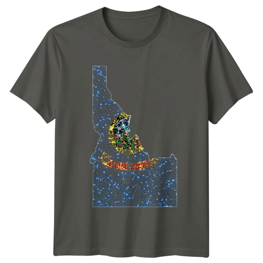 Idaho State Outline USA Landmarks Unisexs Tee Unisexs TShirt Graphic Top S
