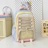 Schoolbag new high-value Mori ins fresh and sweet contrasting color splicing backpack junior high school students lightweight travel backpack