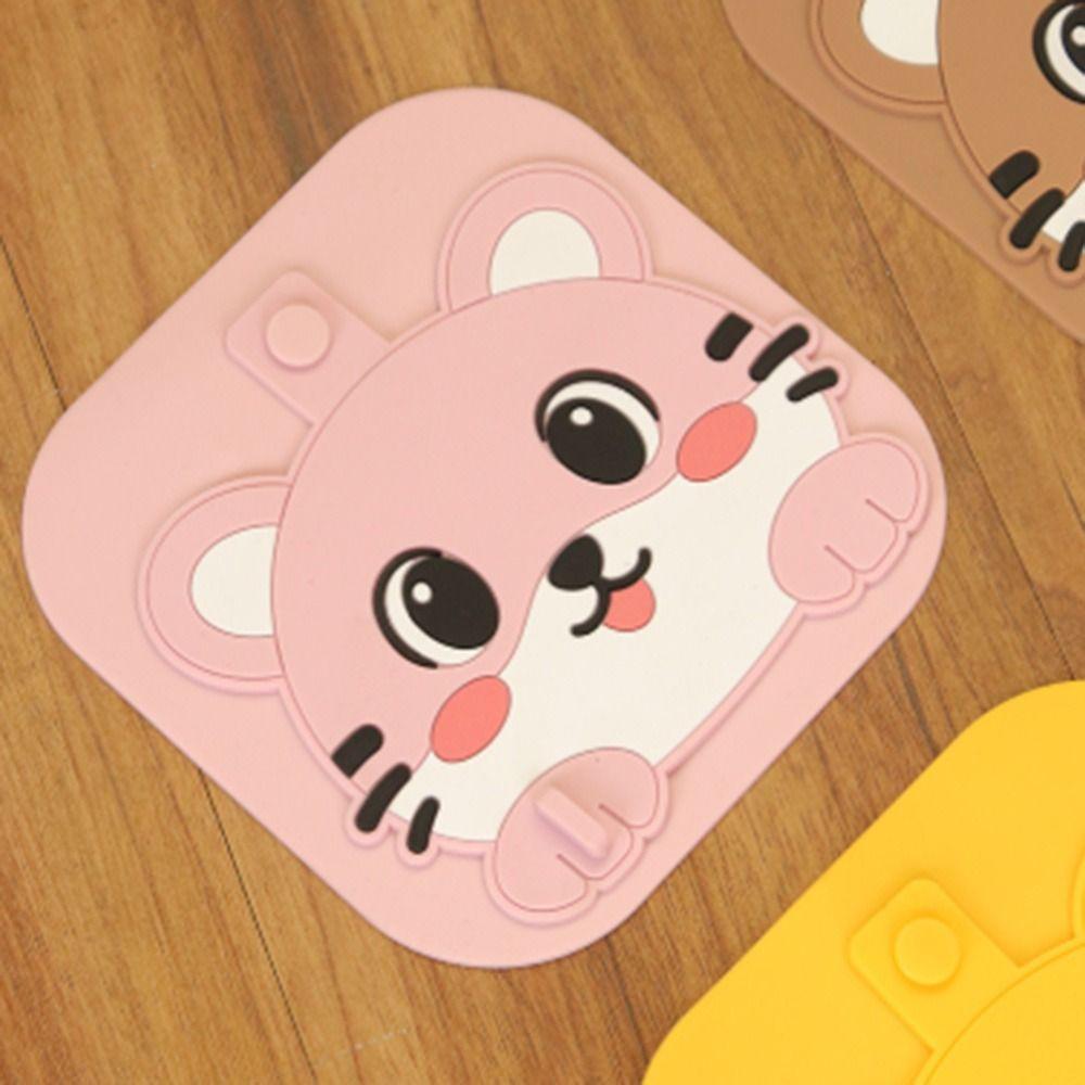 Anti Odor Floor Drain Pad Cartoon Cat Shower Drain Cover  for Kitchen Toilet