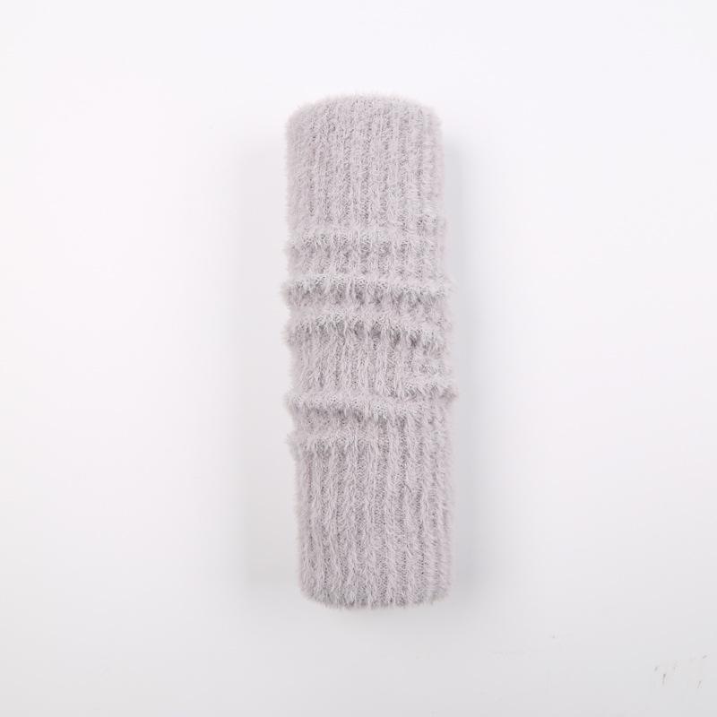 Women's Japanese Style Thick Fox Fur Leg Warmers - Cross-Border, Non-Shedding, Autumn/Winter Long Socks.