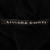 LIVIANA CONTI made in Italy Short sleeve V-neck slit Cut XS black Women Used