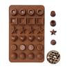 24 Grid Silicone Chocolate Mold Candy Making Molds DIY Baking Candy Mold for Chocolate Candy Soft Candy Cake Decoration