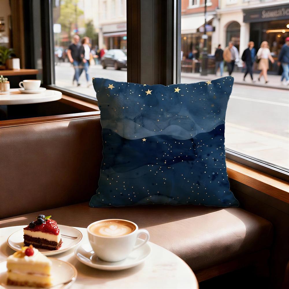 The Starry Sky Cushion Cover Set of Decorative Short Plush Pillow Covers for Sofa Soft Cushion Case X Cm