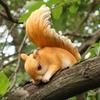 Adorable Animal Garden Decoration Squirrel Statue Lifelike Design