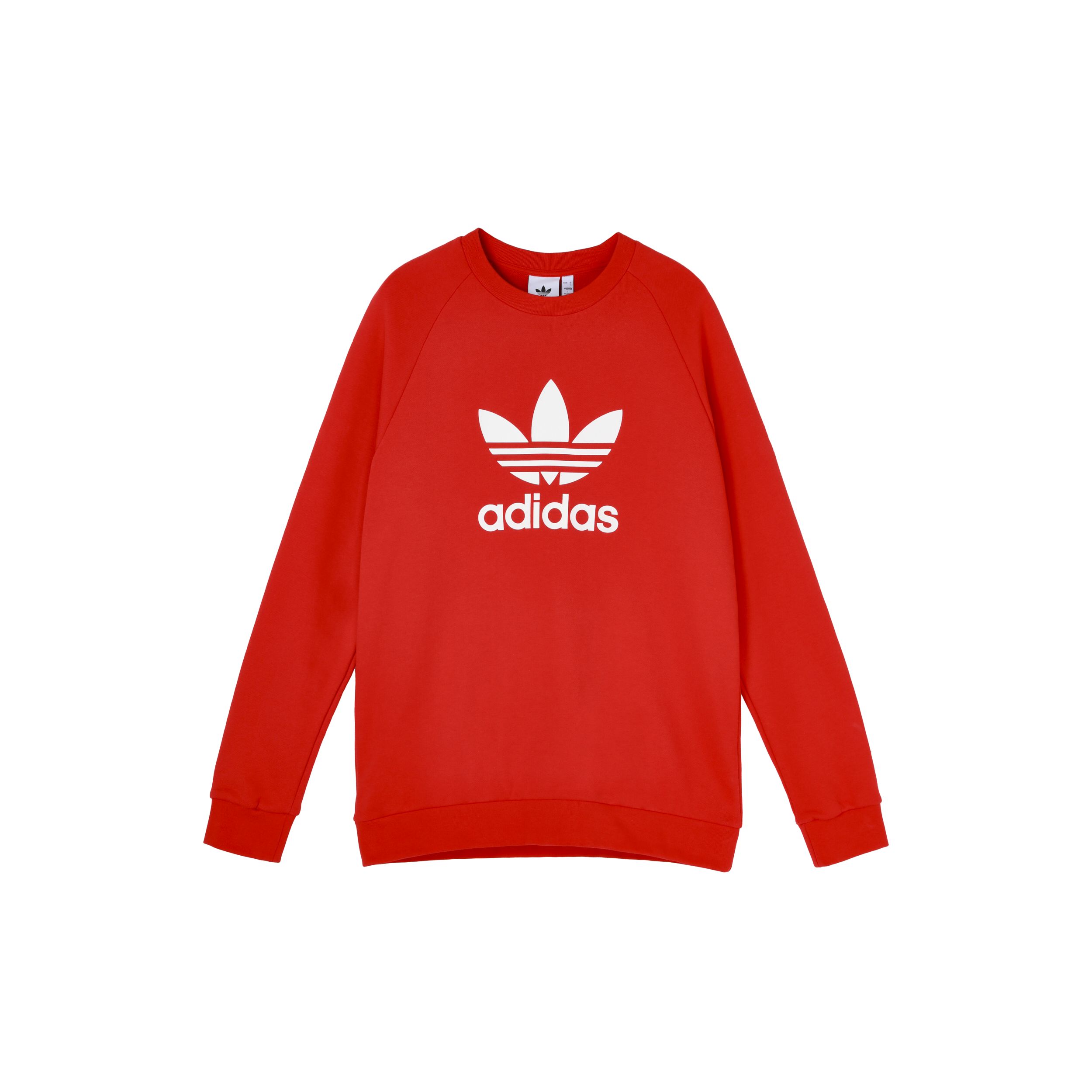 adidas Originals Men s Trefoil Crew Sweatshirt Red FM3781 M