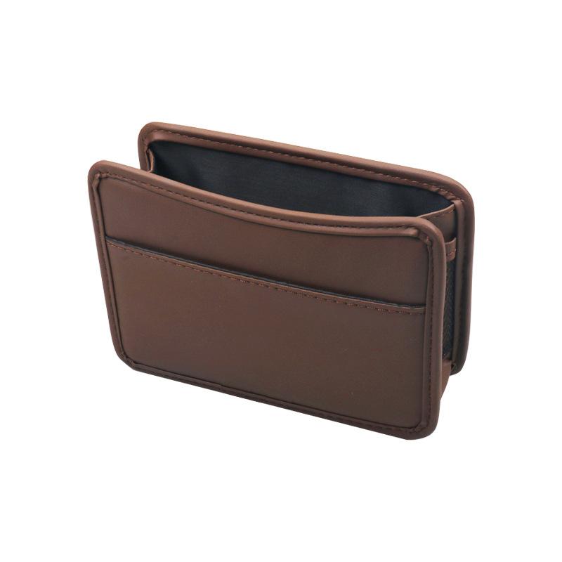 Car Trash Can 2-in-1 Door Seat Back Hanging Car Storage Leather Storage Box Multifunctional Door Storage Barrel Car Accessories