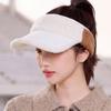 Winter tide lamb wool cap versatile casual warm baseball cap outdoor running high ponytail empty top hat