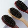 Natural Wood Hair Brush For Sensitive Scalp Gentle Voluminous Hair Anti Static Portable