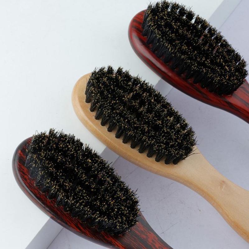 Natural Wood Hair Brush For Sensitive Scalp Gentle Voluminous Hair Anti Static Portable