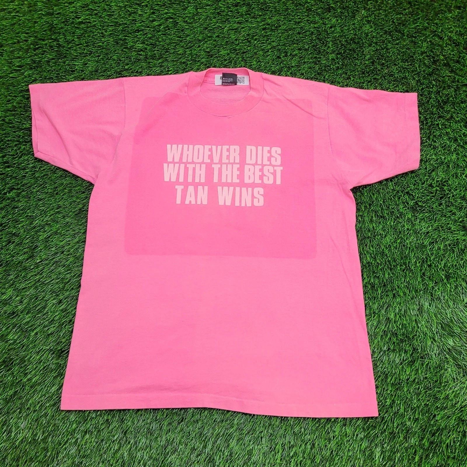 

Vintage 90s Funny Sun-Bathing Shirt Womens XL 21x26 Pink USA M