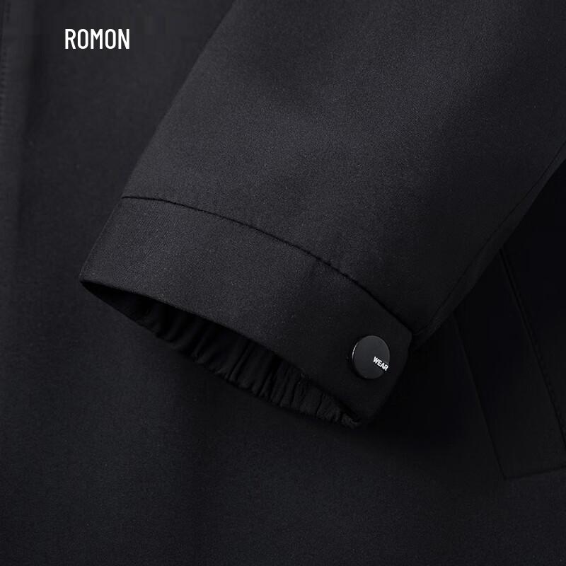 Romon Men's Detachable Hood Windproof Business Casual Jacket