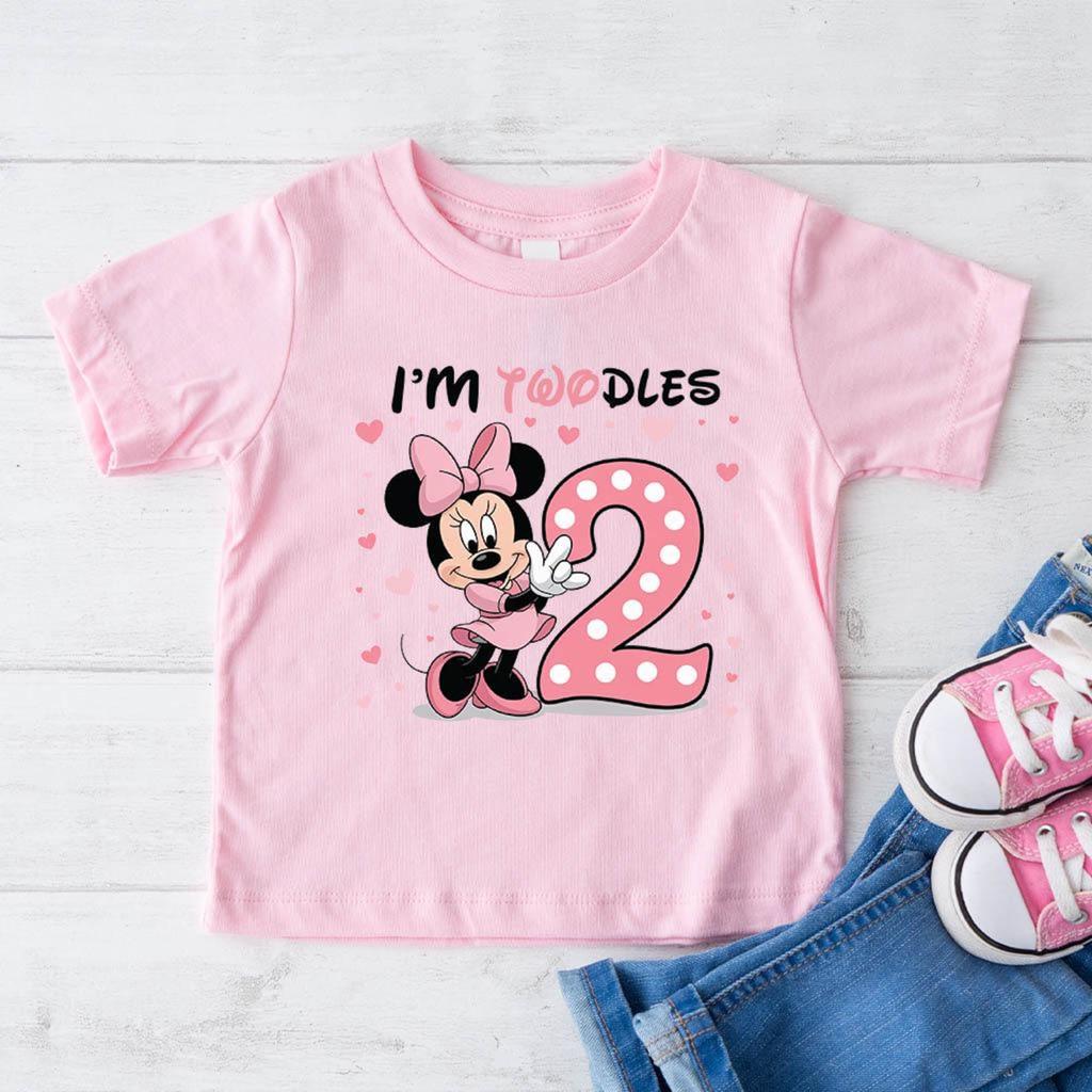 I'm Twodles Toddler Tee, Minnie Mouse 2nd Birthday Shirt,