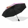 Lion Cubs, Reflection Themed Automatic Opening and Closing Umbrella, Brightly Colored 8-rib Portable Umbrella, Suitable for Men and Women, A Perfect G