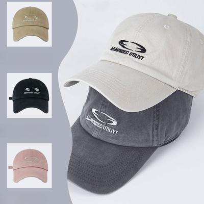 Letter Embroidered Soft Baseball Cap for Men and Women In Spring and Summer Korean Style Fashion Baseball Cap Showing Small Face