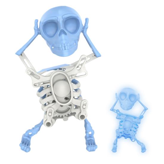 Dancing Swinging Skeleton Toy Kids 3D Halloween Articulated Skeleton Spring