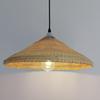 Retro Chinese Bamboo Pendant Light: Nostalgic Straw Hat Design for Hot Pot and Local Cuisine Restaurants