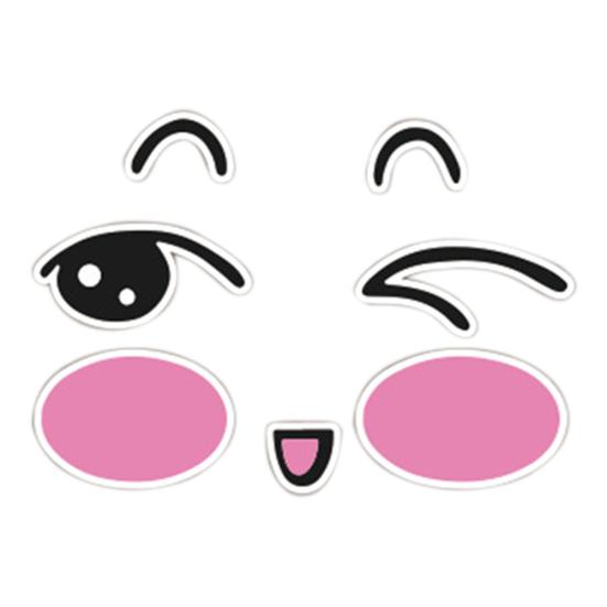 Funny Smiling Face Mirror Stickers Car Rearview Auto Vehicle Decoration Decals