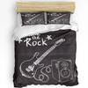 Rock Music Guitar Duvet Cover Bed Bedding Set For Double Home Textile Quilt Cover Pillowcases Bedroom Bedding Set (No Sheet)