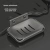 Punch-Free Wall-Mounted Soap Rack, Space-Saving Aluminum with Dual Drain Design