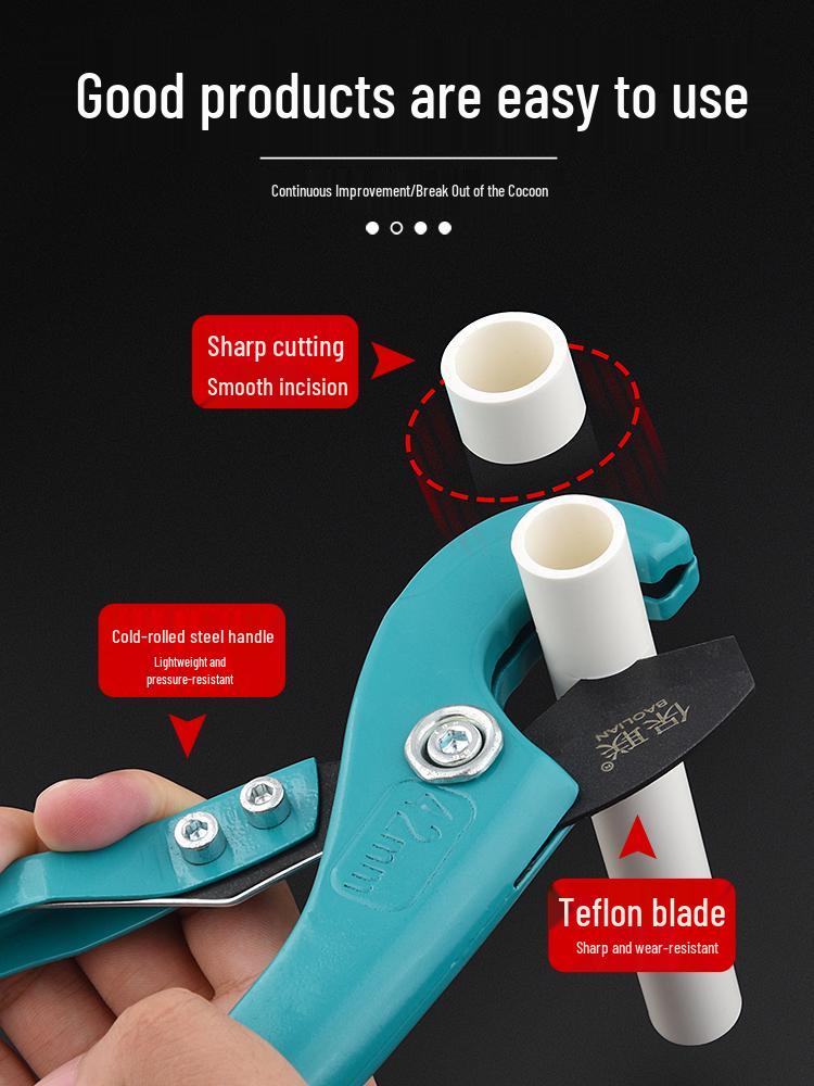 Professionelle PVC-Rohrschere - Schnellschneidewerkzeug für Wasserrohr & Leerrohr