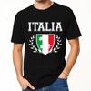 Men TShirt Popular Classic Tshirt Cotton Custom Tshirt Men Boy Italia Flag Pattern Adult Tops Clothing Cotton Tshirt For Boys
