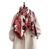 Flower scarf women's imitation cashmere retro temperament printing thickened warm scarf travel outside fashion temperament shawl