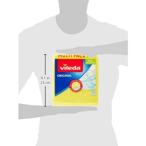 Vileda Sponge Cloths - Extra High Suction - 8 Pack (Assorted Colors)