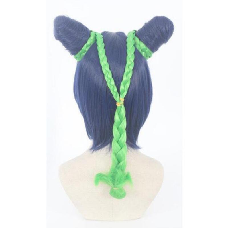 Bizarre Jojo Bizarre Wind Adventure Golden Wind парик косплей Джолин Куджо Кудзё зеленые — фото 2