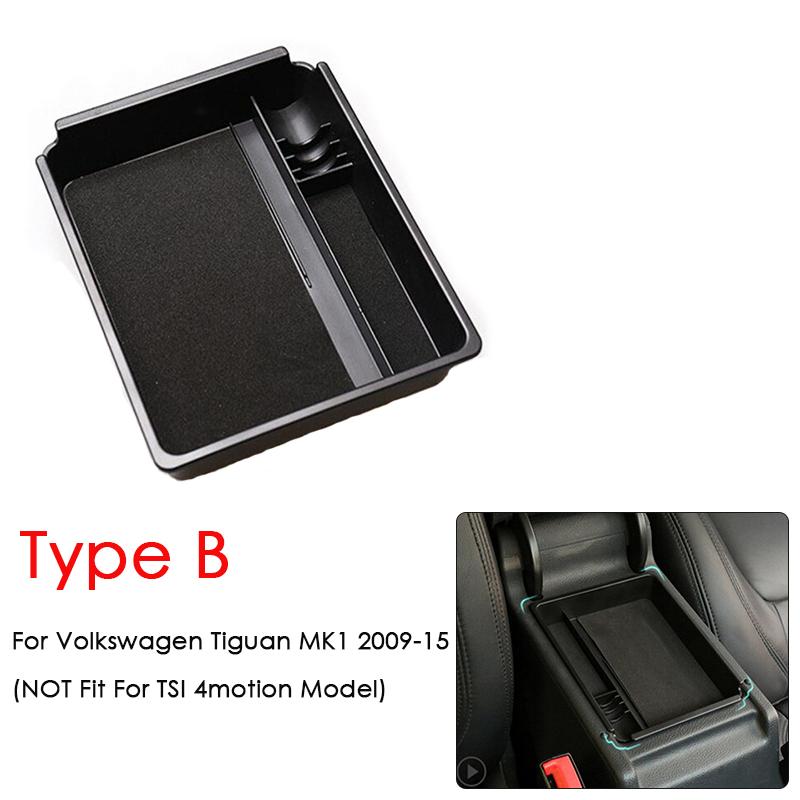 For Volkswagen VW Tiguan Mk1 Mk2 Taos Seat Tarraco Car Accessories Armrest Storage Box Tray Container Console Organizer Pallet