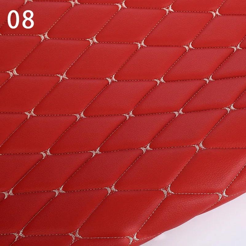 100x158cm Faux Leather Fabric Foam Quilted Padded for Car Interior Seat Cover Sofa Cushion Wear Resistant DIY