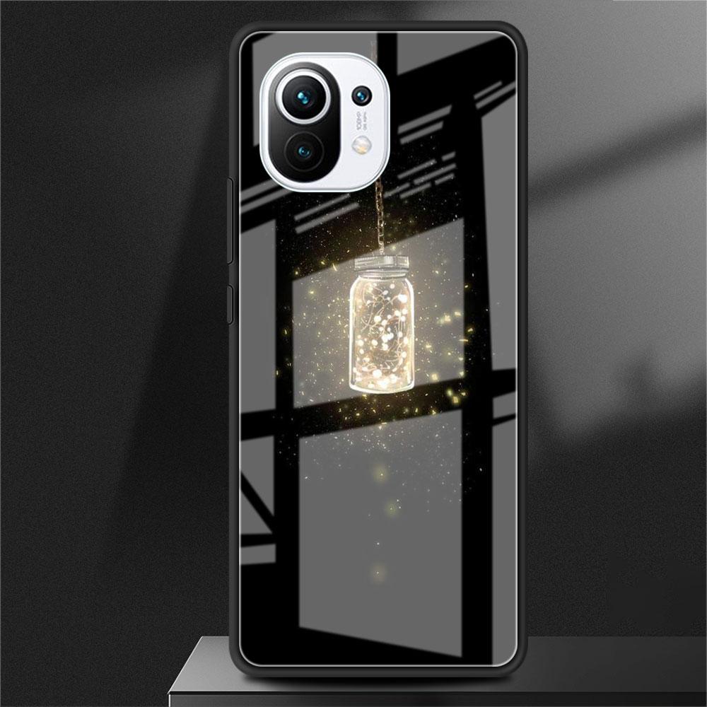 Glass Case For Xiaomi Poco X3 NFC 11 Lite 11T F3 M3 For Redmi Note 11 10 9 8 Pro 10S 9S 9A 9C Phone Cover Astronaut Spaceship