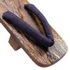 Geta with Two Patterned Paulownia for Men Brown [KYOETSU] (Japanese Clogs) Teeth, Straps, Base, (27.0cm, 3)