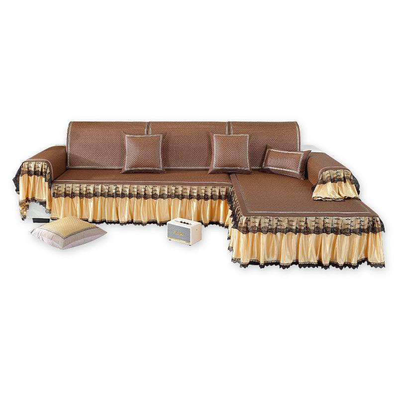 Summer Rattan Mat Sofa Cushion Summer Seat Cushion for Summer Non-Slip All-Inclusive Universal Sofa Cover