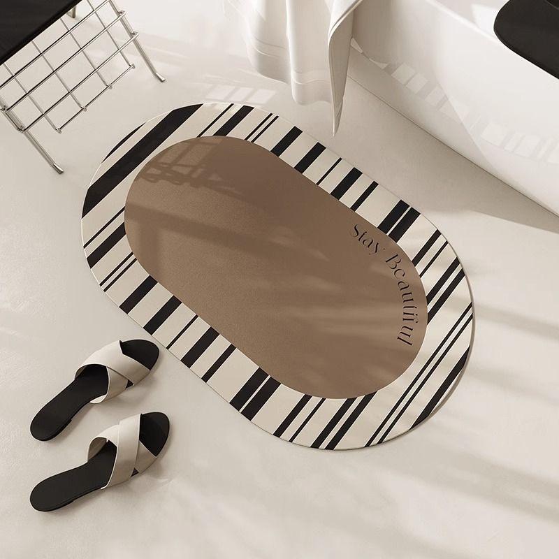 Soft diatom mud bathroom absorbent floor mat toilet quick drying carpet indoor kitchen door waterproof mat foot pad
