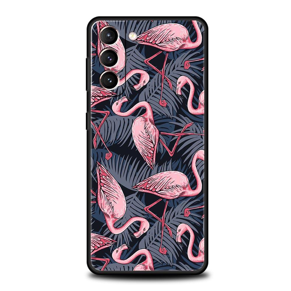 Pink Red Flamingo Phone Case For Samsung Galaxy S24 S23 S22 5G S20 Ultra S21 FE S10 S9 Plus S10E S8 Lite 20 Soft Silicone Cover