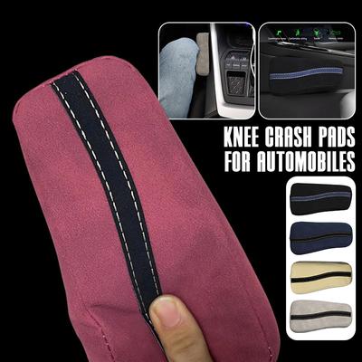 1Pcs Durable Suede Car Armrest Leg Cushion Memory Foam Knee Crash Pad Thigh Support Pillow Universal Auto Accessories